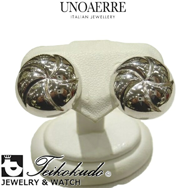ウノアエレ UNOAERRE K18ホワイトゴールドイヤリング 19123 G147 【国内正規販売店】｜宝石時計サロン帝國堂