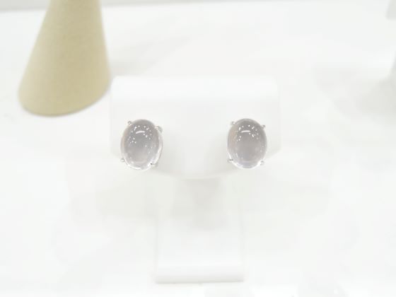 Ptプラチナ ローズクオーツピアス2.43ct、2.63ct ご褒美 ジュエリー G5061 送料無料|宝石時計サロン帝國堂