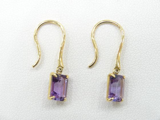 特価 K18YGアメシストピアス　0.8ct&times;2　 G5062　ジュエリー アクセサリー 宝石 送料無料　20％オフ｜宝石時計サロン帝國堂