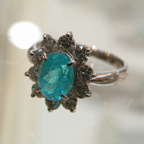 楽天市場】PT枠 メキシコオパールリング MOP4.12ct D1.21ct