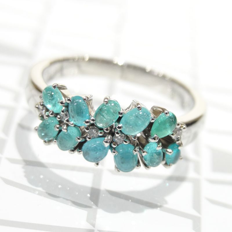 楽天市場】パライバトルマリン エタニティリング リング 指輪 プラチナ