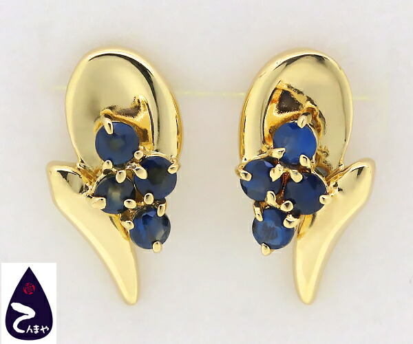 天然ブルーサファイア合計2.07ct Pt900 プラチナ ピアス ソーティング