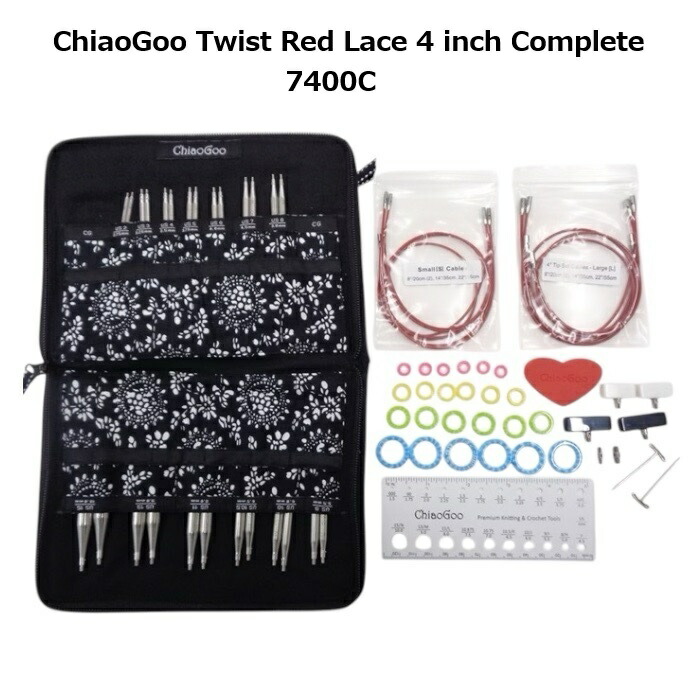 ChiaoGoo（チャオグー）TWIST Red 完備した 金属元素うつり変わり式輪針仕掛ける（立て坑10ｃｍ）遊撃手手合い7400-C
