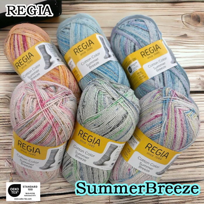 【楽天市場】【新商品】REGIA 毛糸100ｇ4ply SummerBreeze(サマーブリーズ)全色6玉セット福袋 : 毛糸・編針の店 テライ