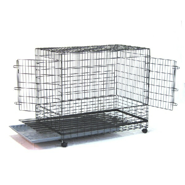 楽天市場】【犬用ケージ】ハチコウ ステンレスケージ LL−FOP 短