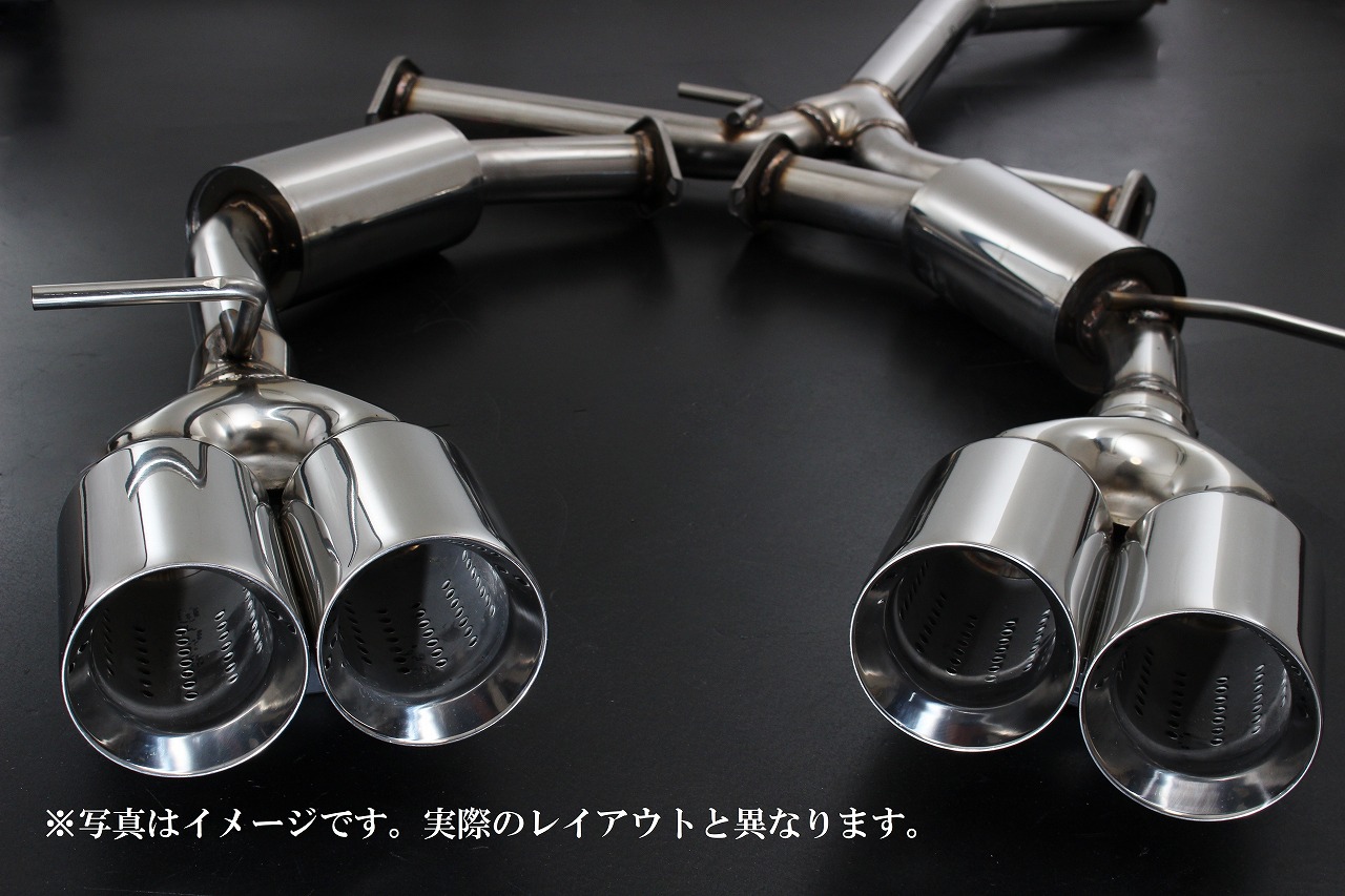 スリーキャッツ Y51 51フーガ 2.5L 前期 100Φ真円 4本出し スーパーBass マフラー