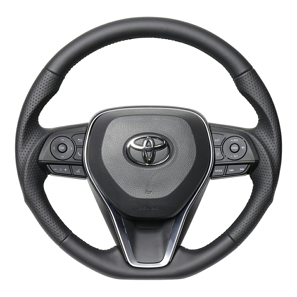 REAL レアル ステアリング 【RAV4PHV(50系)※PHV以外は不可】 ナッパオールレザー [プレミアムシリーズ] TYFP-LPB 送料無料(沖縄と離島は送料着払い)