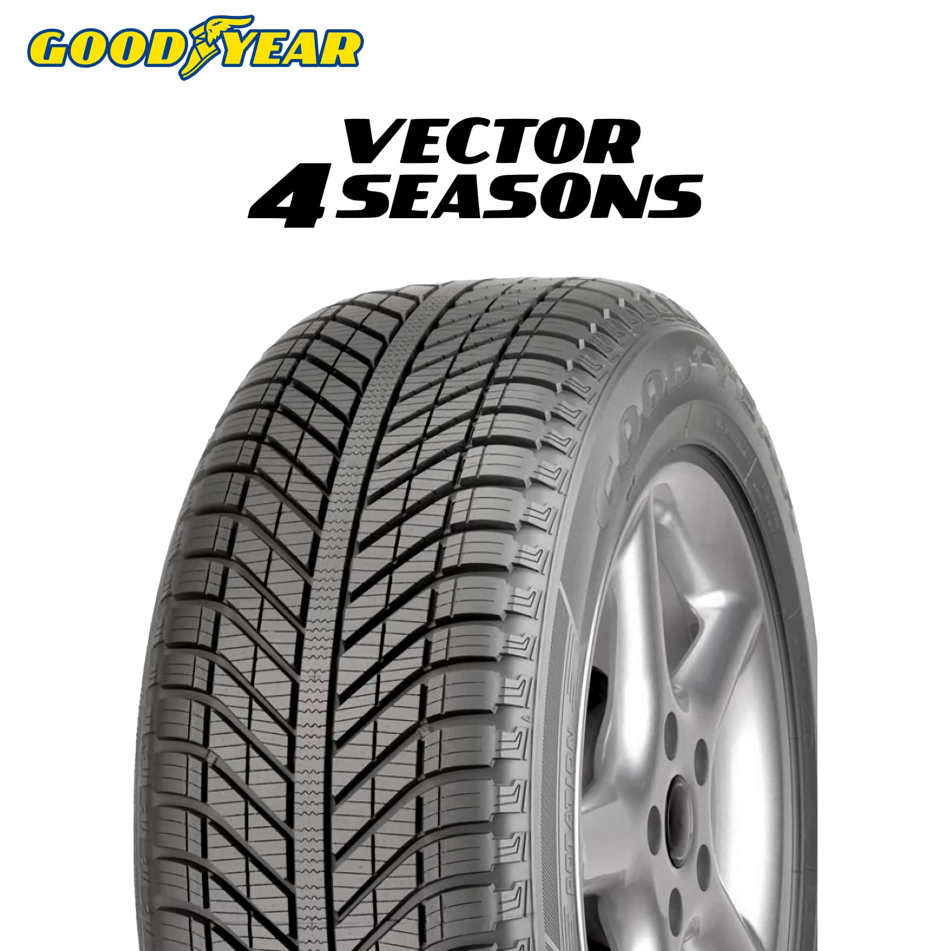 [16日point3倍] 24年製 205/55R16 94V XL AO グッドイヤー Vector 4Seasons（ベクター フォーシーズンズ） アウディ承認タイヤ オールシーズンタイヤ 16インチ 205/55/16 205/55-16 205-55-16 2055516 新品