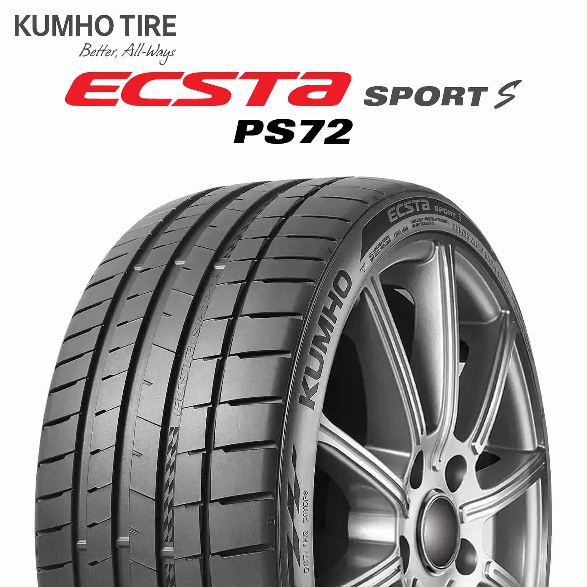 [39shop対象] 25年製 255/40R20 104Y XL クムホ ECSTA SPORT S PS72 HL EV （エクスタ スポーツS PS72 HL EV） 20インチ サマータイヤ 新品