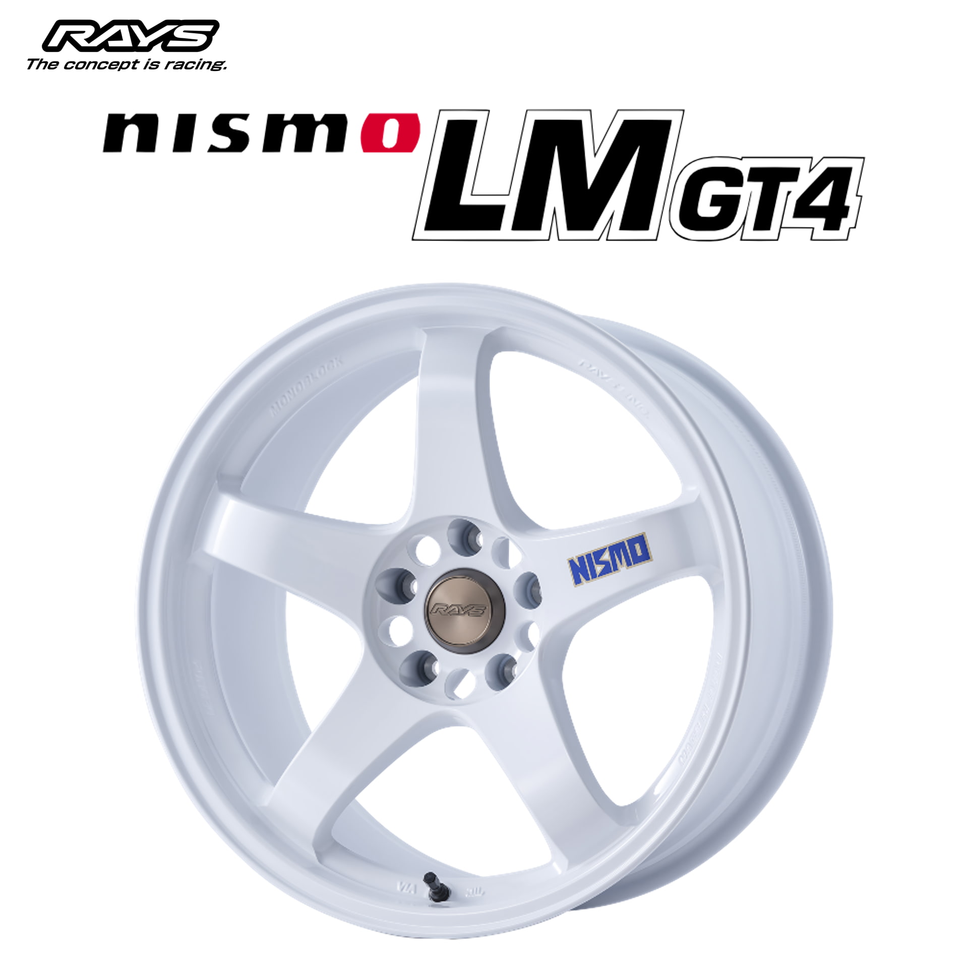 ホイール単品 1台分 RAYS LM GT4 NISMO 40th記念モデル（レイズ LM GT4 ニスモ 40th記念モデル）ホワイト 18インチ 9.0J +22 5H 114.3 日産 スカイライン GT-R 即日配送可能
