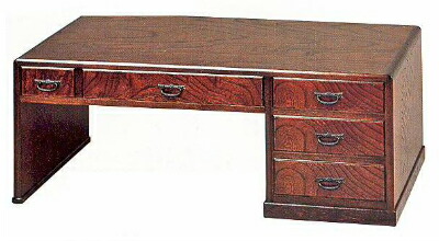 楽天市場】からくり文机 清風（ケヤキ塗）送料無料 デスク 木製 和風