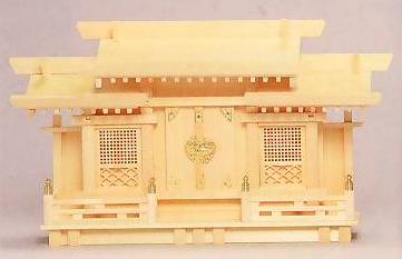 神棚 透かし彫り付三社 小 木曽ひのき NO.3A MK6132