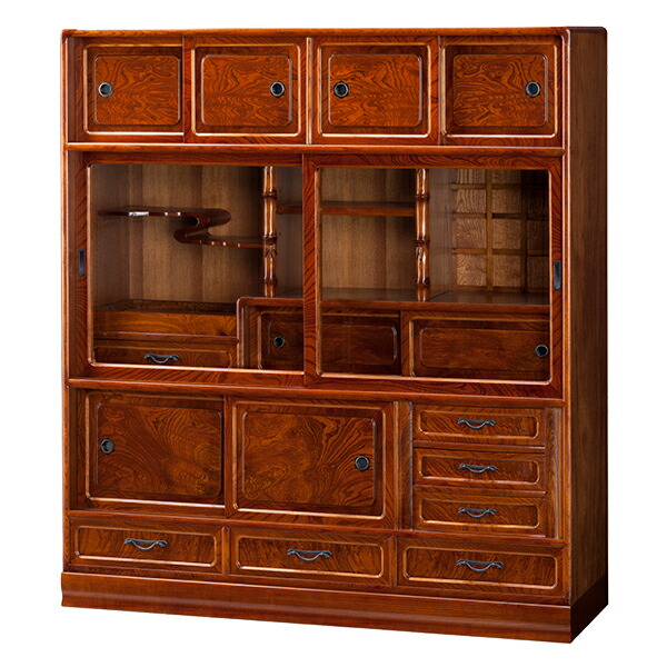 送料込み　茶箪笥 違い棚 インテリア 和 昭和レトロ 飾り棚 楽天市場】茶箪笥 和茶棚 YK248 あじろ民芸 欅 幅86.5cm 静岡県