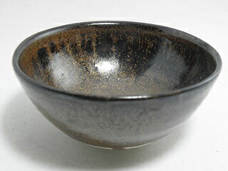 流金天目 抹茶茶碗 文部大臣奨励賞受賞作家 荒川明作 　木箱付き こだわりのギフト 還暦祝い などの贈り物に最適 無料ラッピング　♪mch-5