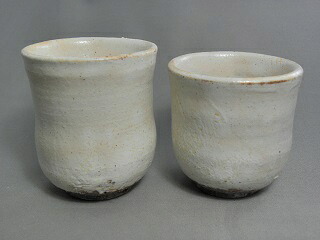 御本手夫婦 湯のみ 文部大臣奨励賞受賞作家 荒川明作 こだわりのギフト 還暦祝い などの贈り物に最適 無料ラッピング gyus-11|荒川明の陶芸ギャラリー