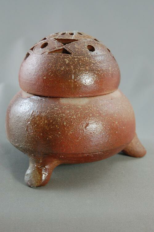 rso-4 焼締 香炉 陶芸家 荒川 明作 1品限定作品 木箱付き ギフト 還暦祝い 定年 退職祝い 結婚祝い 誕生日 クリスマスプレゼント 金婚式のお祝いの贈り物に♪ 送料無料 fs04gm