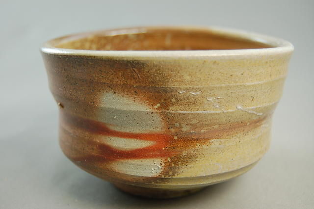 焼締　抹茶茶碗 　文部大臣奨励賞受賞作家 荒川明作　木箱付き こだわりのギフト 還暦祝い などの贈り物に最適 無料ラッピング　chs-12
