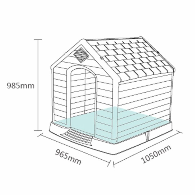 ドッグハウス XDB-413 プラスチック製 広い犬小屋 屋外屋内 お掃除