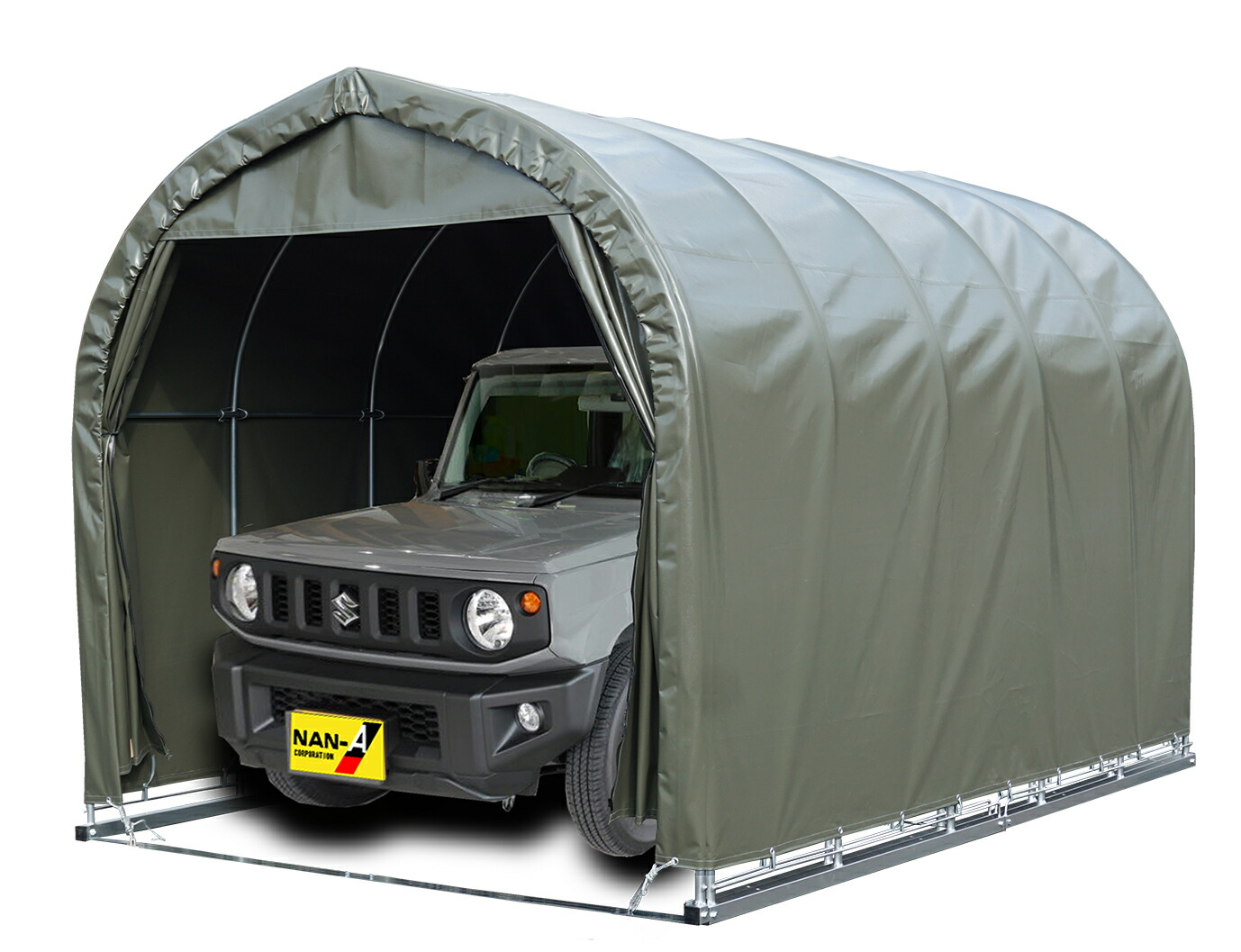 導管車宿り 軍事基地式 軽自動車用 2540B OD（南榮製造） 自動車用ガレージ-花・ガーデン・DIY