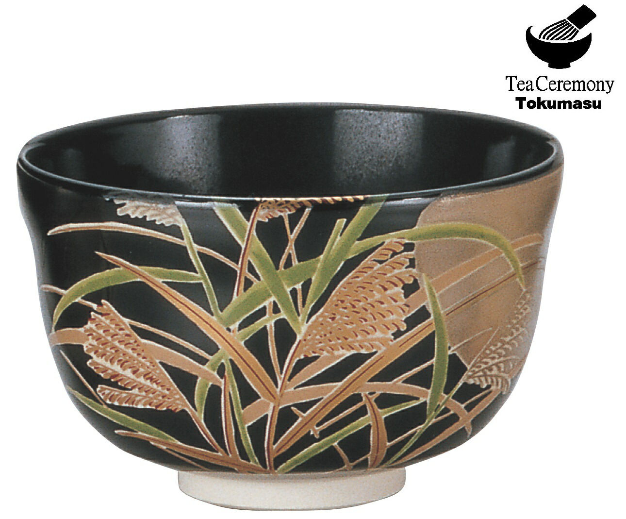 茶碗 宮地英香 黒仁清 武蔵野 新品 茶碗 黒仁清 武蔵野 宮地英香作 （化粧箱） : お茶道具東玉堂