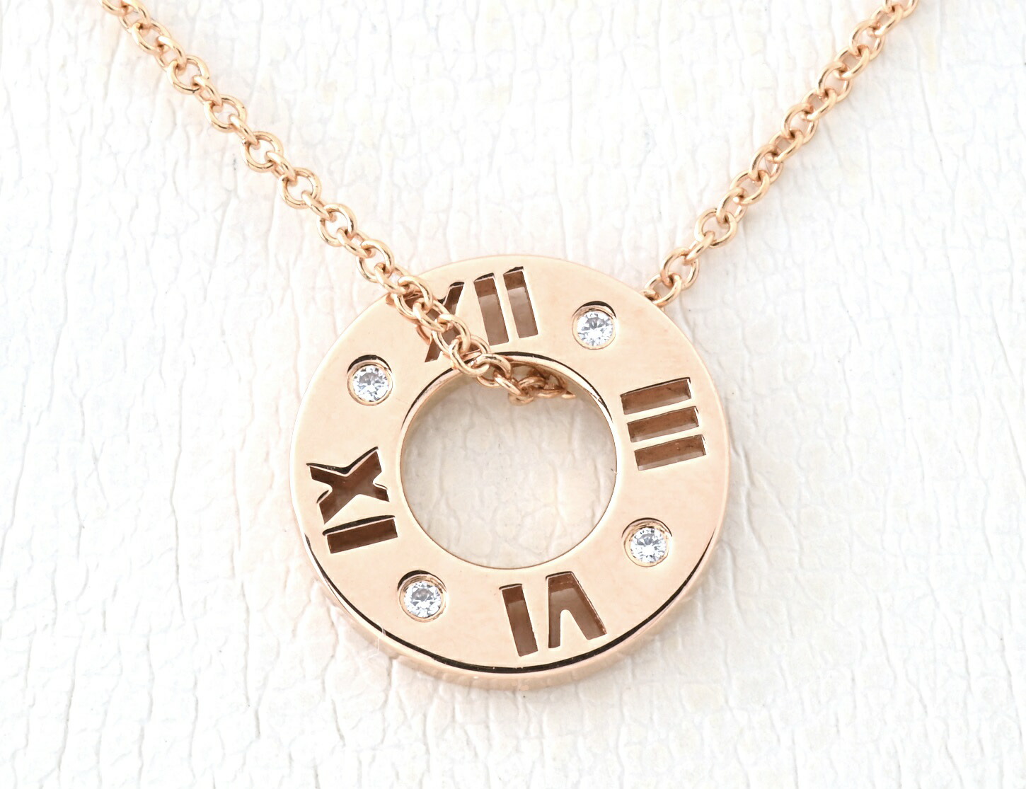 新入荷tiffany Co ティファニー ペンダント ネックレス アトラス スモールk18 ローズゴールド ダイヤ 中古 Psicologosancora Es