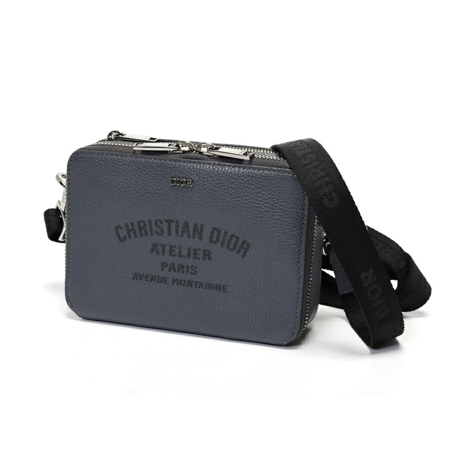メンズDior♪ CD Icon ストラップ付き ジップ バッグ Dior CD Icon ストラップ付きジップポーチ バッグ ブラック