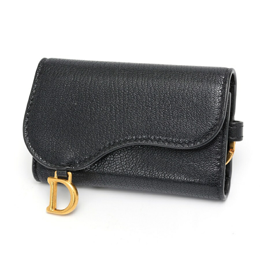 【中古】 ディオール / DIOR サドル アスター 4連 キーケース S5695 CCEH M900 ゴートスキン レザー　ブラック 商品番号 S-157687　値下げ｜質SHOP冨田