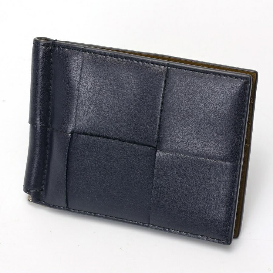 BOTTEGA VENETA ブラック マネークリップ　新品未使用　ラッピング有 名入れ】 ボッテガ マネークリップ ブラック 黒 財布 二つ折り