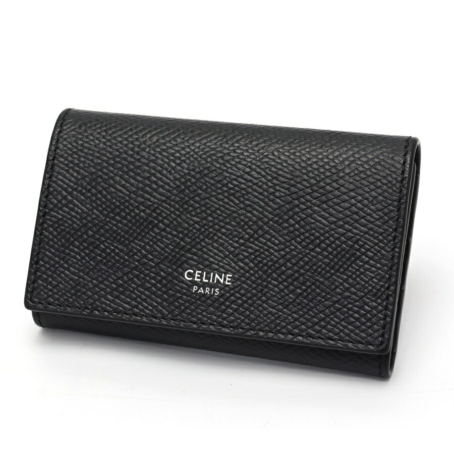 【極美品】CELINE キーケース　マカダム柄　6連　ロゴ　ブラック　黒 極美品】CELINE キーケース マカダム柄 6連 ロゴ ブラック 黒