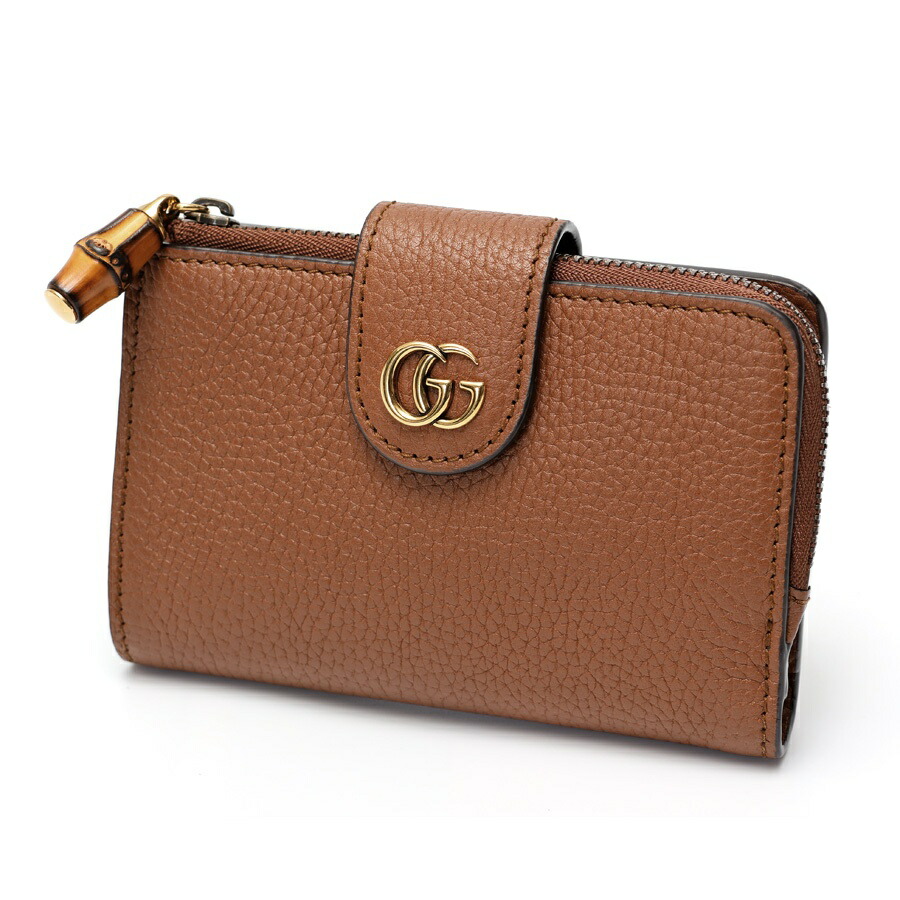 楽天市場】グッチ GUCCI バンブー付き ダブルG ミディアム ウォレット