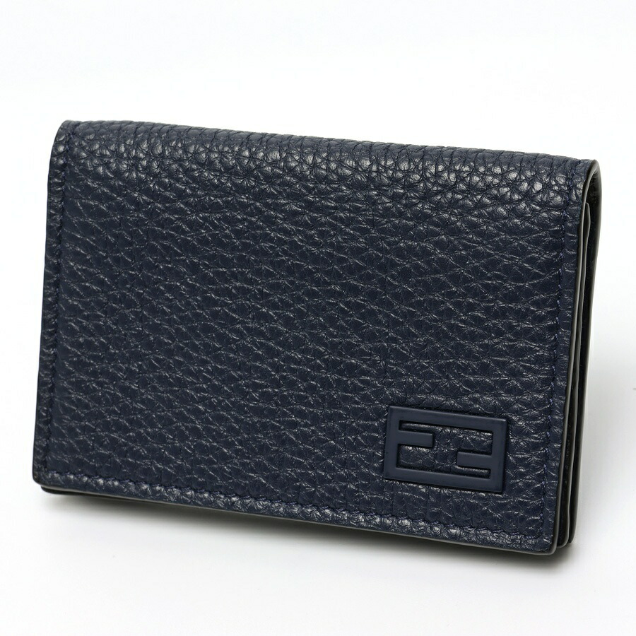 美品 未使用 ★ FENDI　名刺入れ カードケース　ブラック メタルプレート fendi-042_03a1.jpg