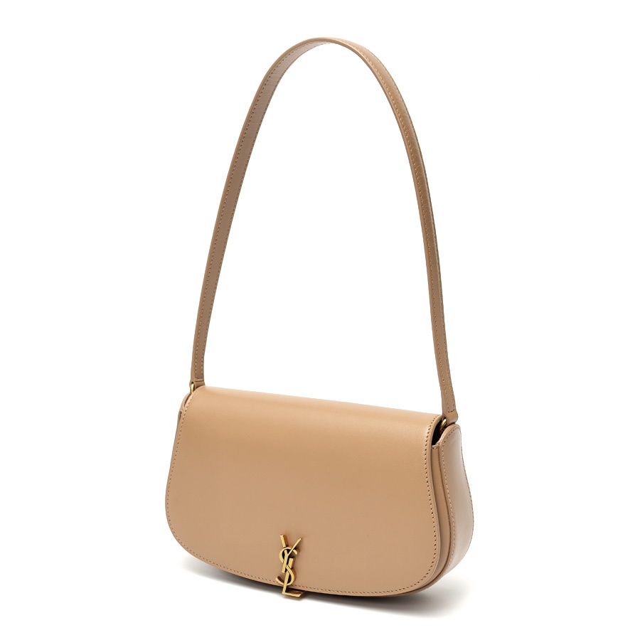 【中古】 サンローラン / SAINT LAURENT フランソア・マリー・ヴォルテール ミニ / ショルダーバッグ 779642 ボックス席 カーフスキン グレージュ系 商いもの携帯電話 S-158826 切り詰め