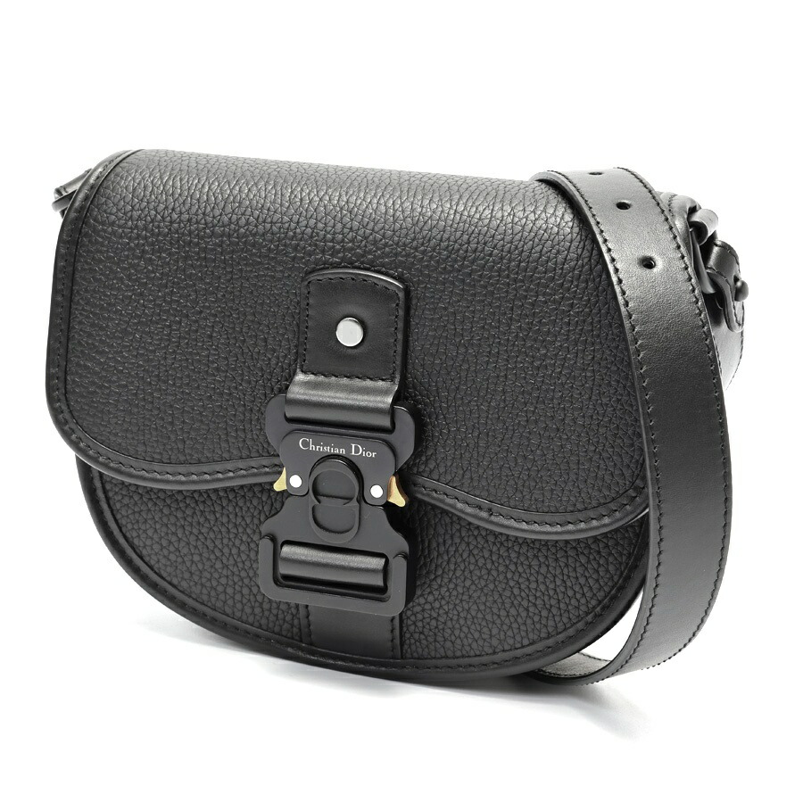 【中古】 クリスチャンディオール / DIOR ギャロップ ショルダーバッグ ミニ 1ADPO033LAC_H00N なめし革 黒いこと 商いもの携帯電話 K-159153 切り詰め