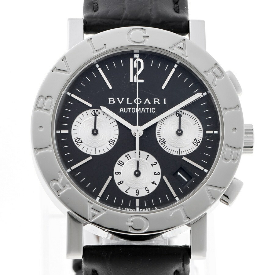 【中古】 ブル小峡谷 / BVLGARI ブルガリブルガリ クロノグラフ BB38SL 黒いこと 自動小銃一巻き 商いもの電話番号 B-158999 新入荷