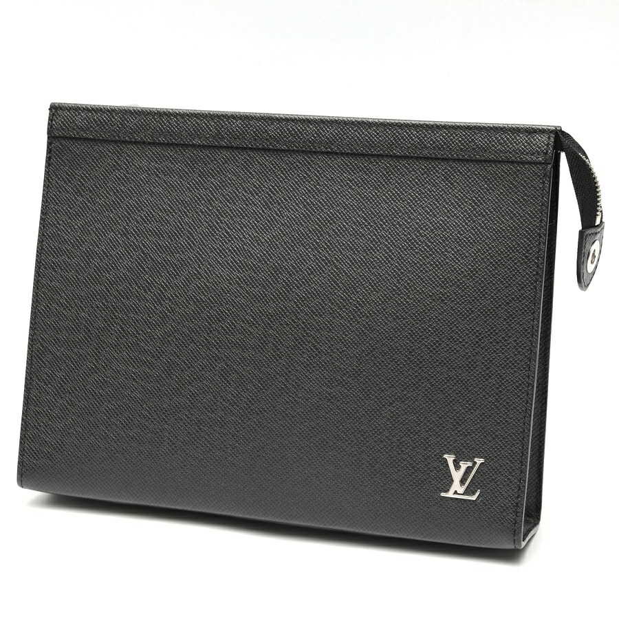 【中古】 ルイヴィトン / LOUIS VUITTON ポシェット ヴォワヤージュ / クラッチペダル御徒面子 M30450 五分五分ガ なめし革 黒いこと 商いもの電話番号 S-159933 引き下げ