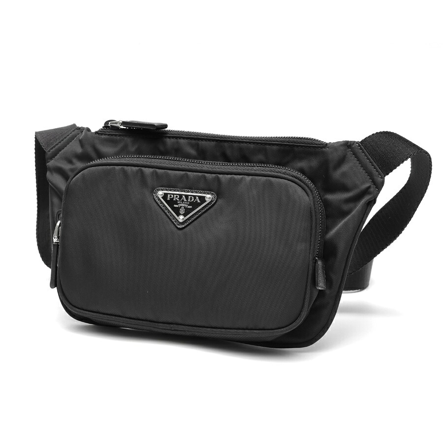 【中古】 プラダ / PRADA Re-Nylon x サフィアーノレザー ショルダーバッグ 上半身御徒面子 2VH128 ナイロン/なめし革 黒いこと 商いもの電話番号 S-159993 引き下げ