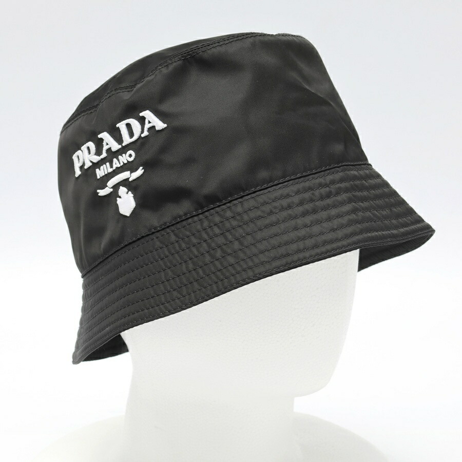 【中古】 プラダ / PRADA Re-Nylon バケットハット 2HC137 ナイロン ブラック # L 新入荷