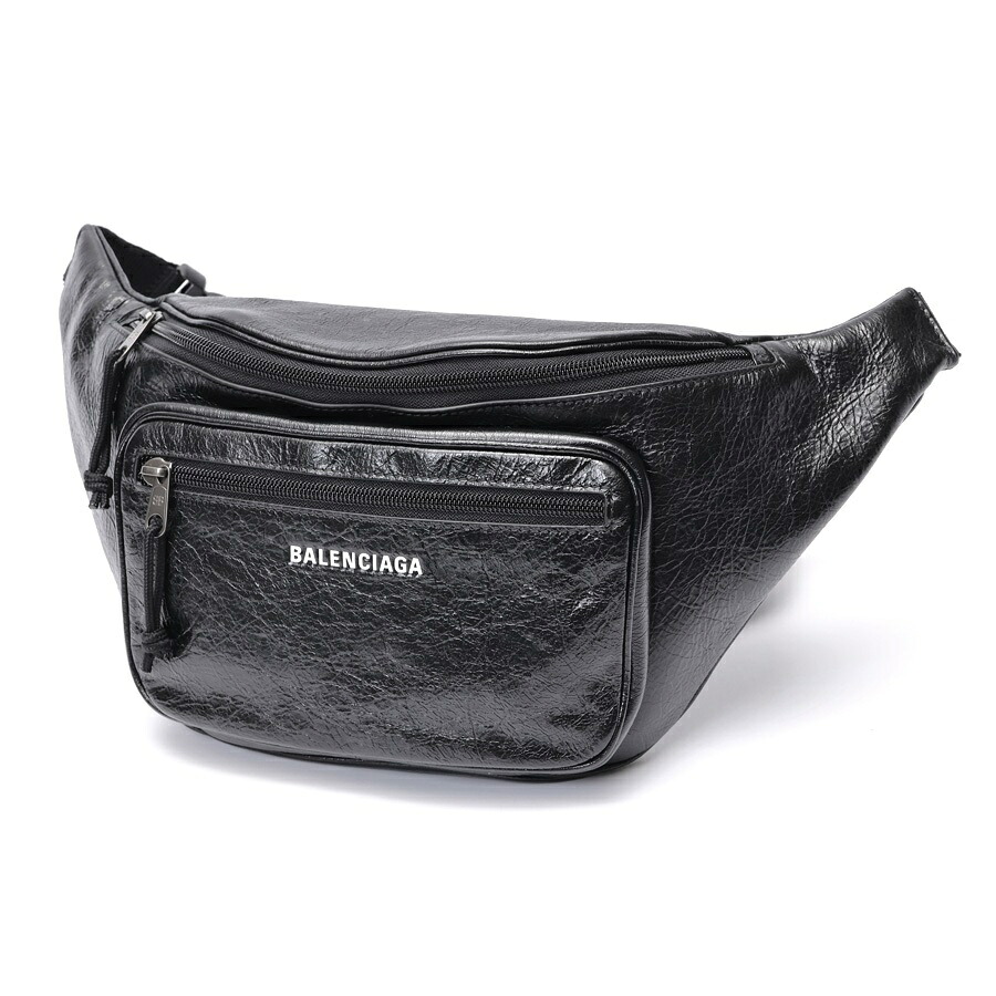 【中古】 バレンシアガ / BALENCIAGA エクスプローラー ボディバッグ 529550　レザー　ブラック 値下げ｜質SHOP冨田
