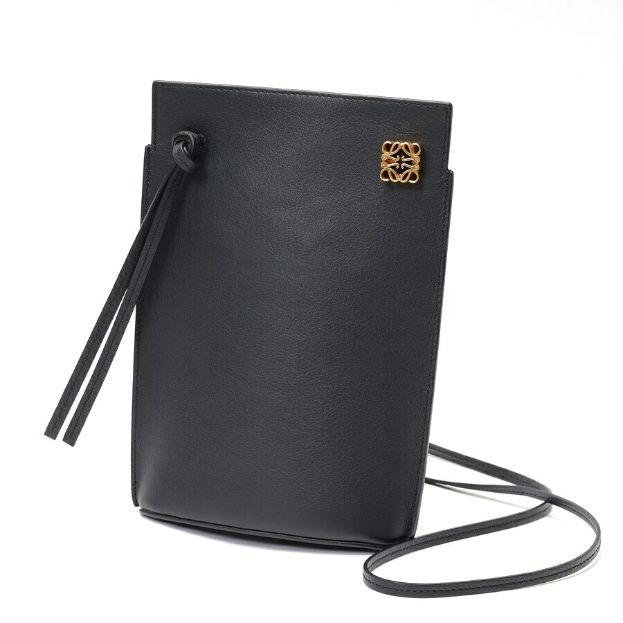 【中古】 ロエベ / LOEWE ダイス ポケット / ショルダー ポーチ C630R12X01 クラシックカーフ ブラック 値下げ|質SHOP冨田