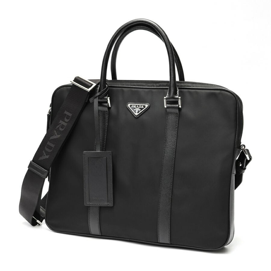 【中古】 プラダ / PRADA Re-Nylon x サフィアーノレザー ブリーフ容れもの 商行為御徒面子 2VE368 ナイロン 黒いこと 新入荷