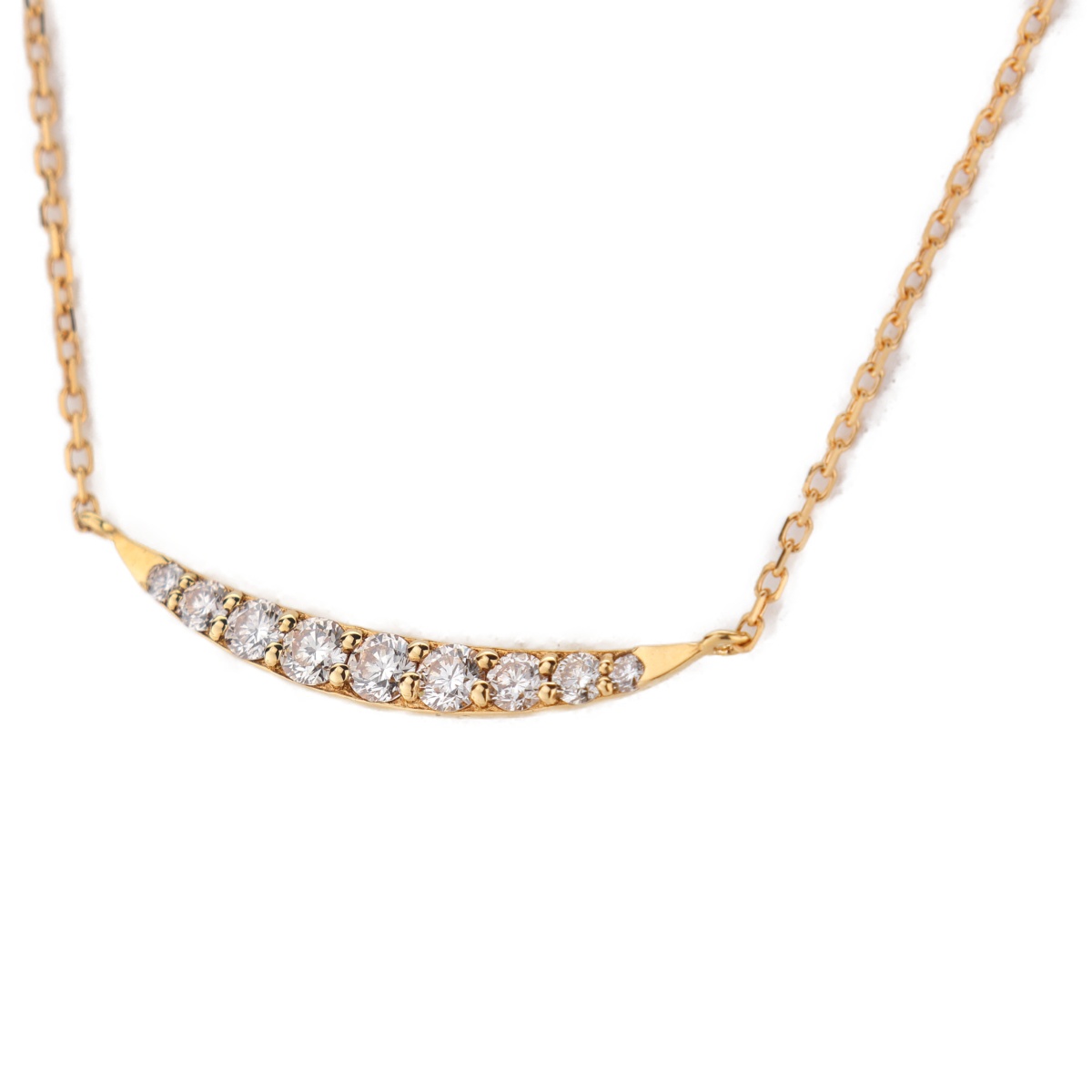 【中古】ポンテヴェキオ/Ponte Vecchio　ネックレス　K18YG　ダイヤモンド0.21ct.　39.8cm　新入荷｜質SHOP冨田