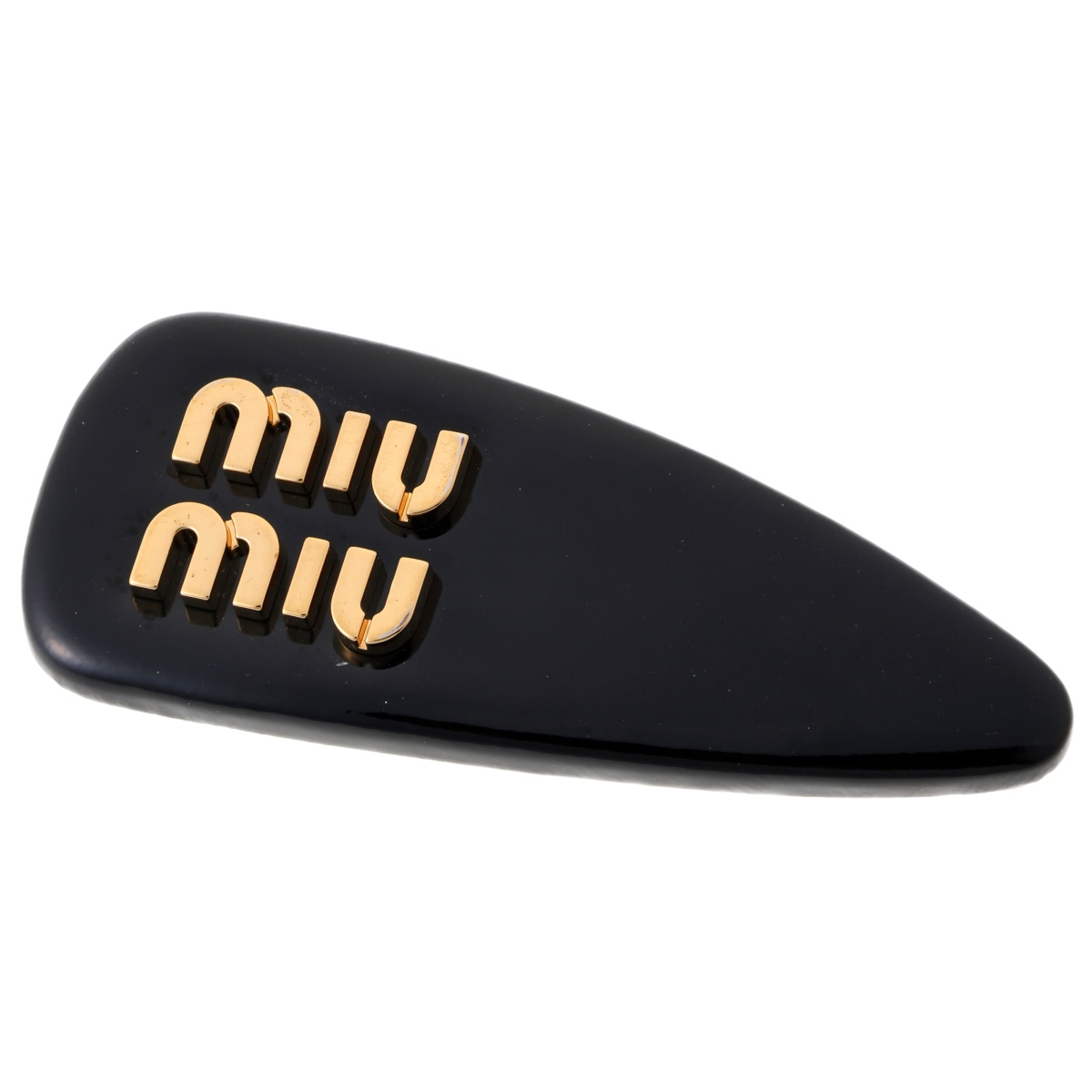 【中古】ミュウミュウ/MIU MIU 専売特許なめし革 髪の毛ゼムクリップ / バレッタ / 髪留め 5IF092 専売特許なめし革/金属元素 黒いこと 新入荷