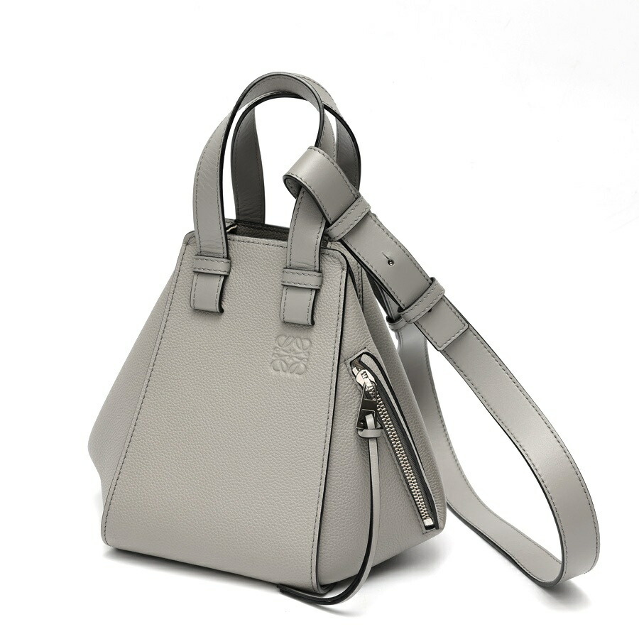 【中古美品】 ロエベ / LOEWE ハンモック 御徒面子 パウダーコンパクト  A538H13X03 ソフトグレインカーフ パール薄墨色 新入荷