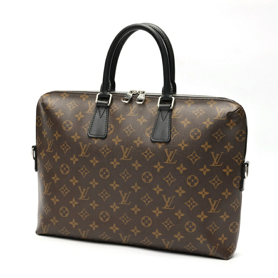 【中古】 ルイヴィトン / LOUIS VUITTON オポルト ドキュマン ワット秒 / ブリーフ容れもの M40868 モノグラム マカサー 赤銅色/黒いこと 新入荷