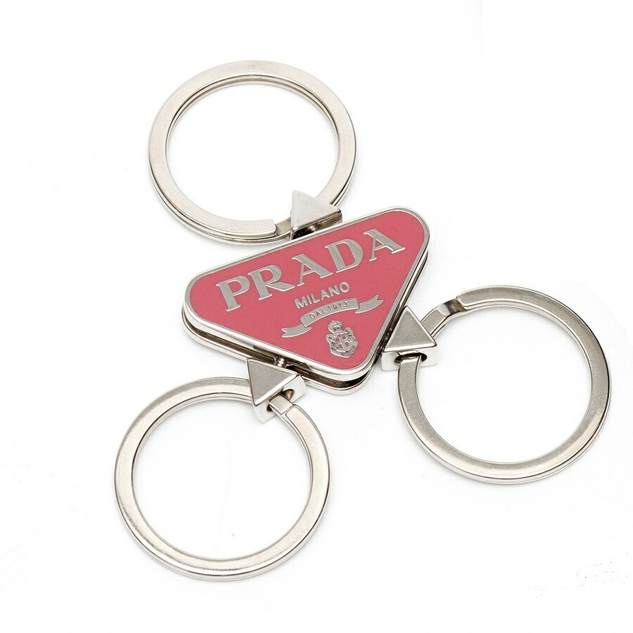 【中古】 プラダ / PRADA ３角形 ロゴタイプ 足懸かり輪っか 1AP274 金属元素 ベゴニヤ 新入荷