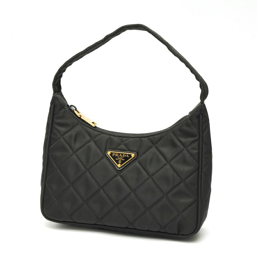 【中古】 プラダ / PRADA キルティング ショルダーバッグ 1NE051 ナイロン 黒いこと 新入荷