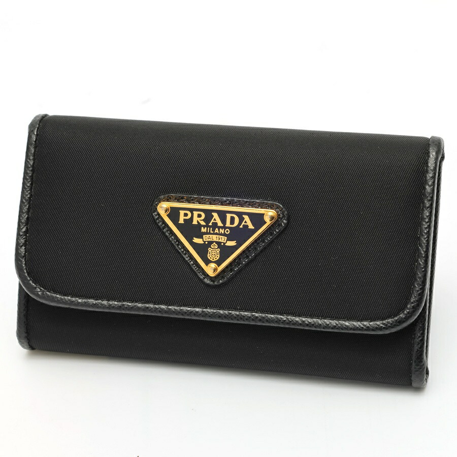 【未当て嵌める負けず劣らず】 プラダ / PRADA ３角形 手当たり容れもの 1PG222 ナイロン/サフィアーノレザー 黒いこと 新入荷