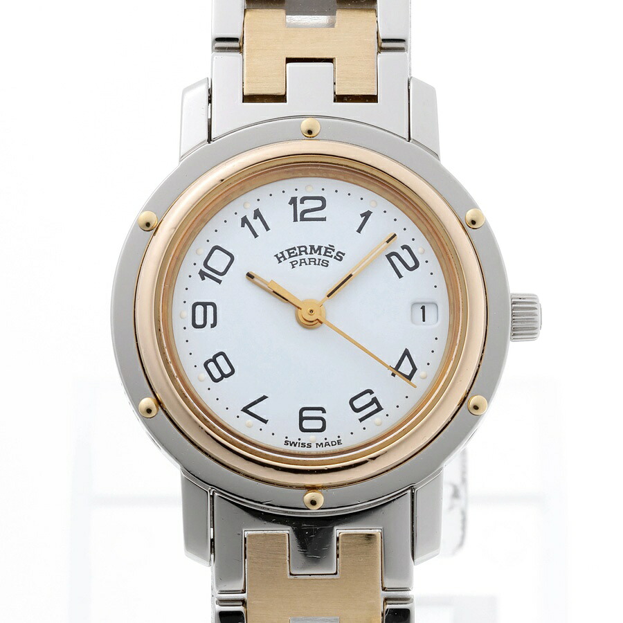 【中古】 エルメス / HERMES クリッパー CL4.220 白いこと 石英 新入荷
