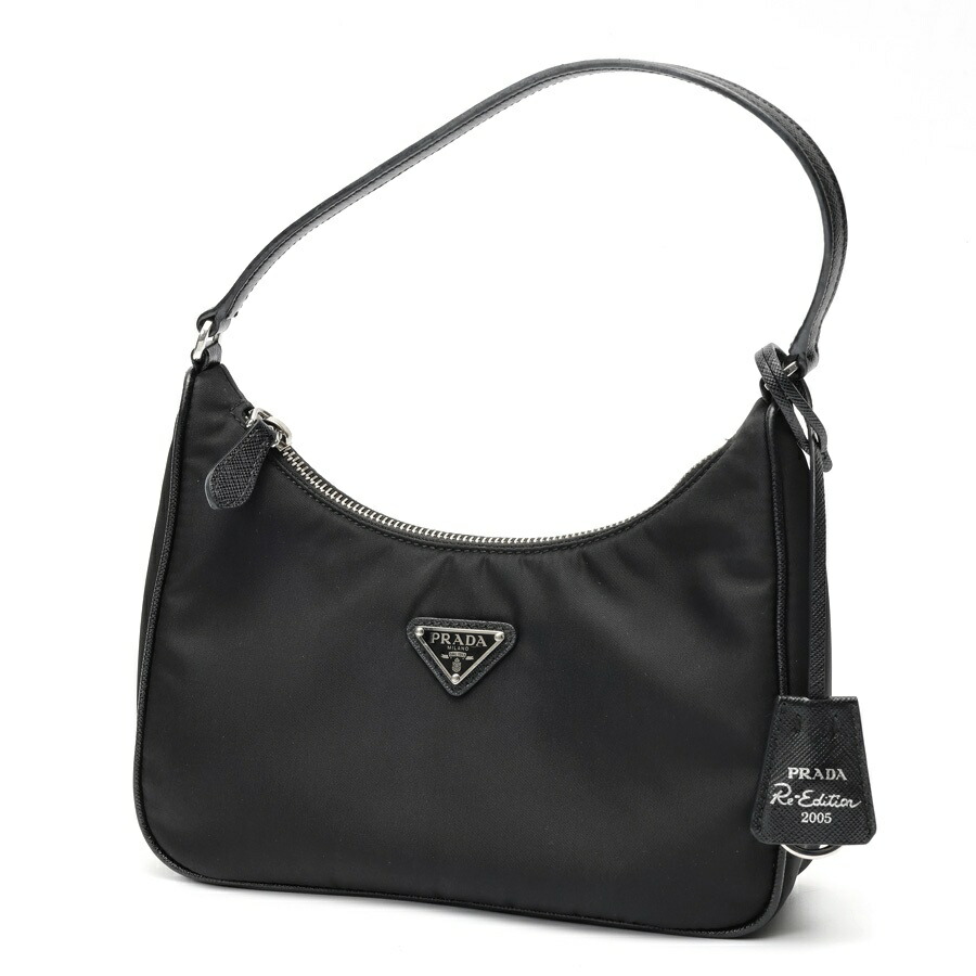 【中古】 プラダ / PRADA Re-Edition 2005 Re-Nylon ミニ御徒面子 / ショルダーバッグ 1NE204 ナイロン 黒いこと/しろがね色金具 新入荷