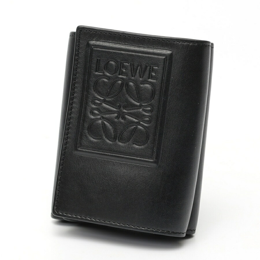 【中古】 ロエベ / LOEWE トライフォールド ウォレット C565TR2X04　サテンカーフ　ブラック 新入荷｜質SHOP冨田